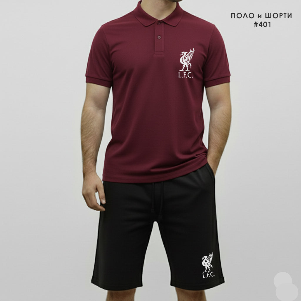 Комплект Поло Тениска и Къси Панталонки Liverpool #401