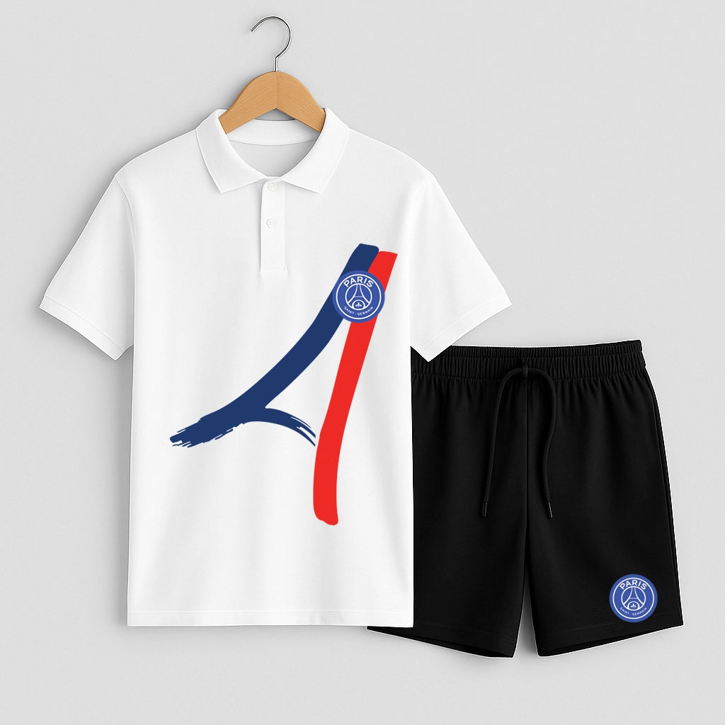 Комплект Поло Teниска и Къси Панталонки PSG #606