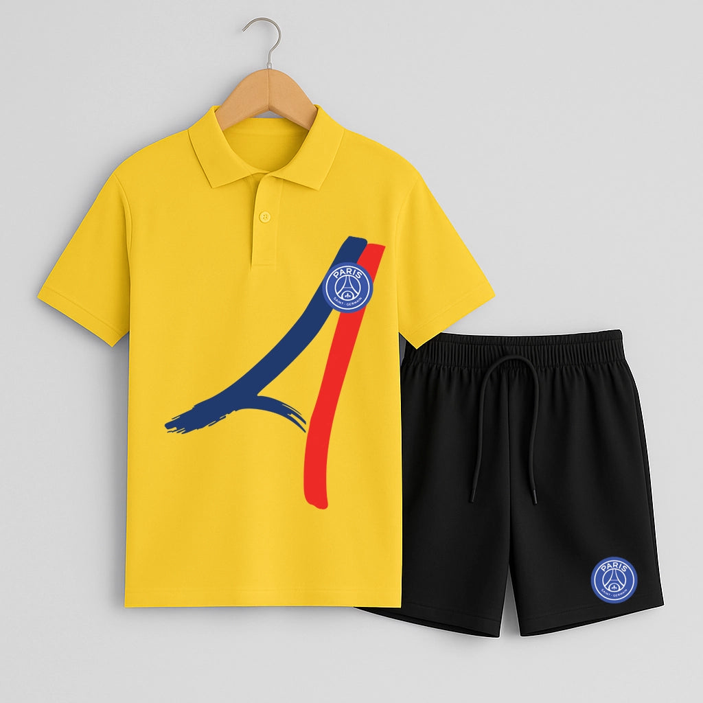 Комплект Поло Teниска и Къси Панталонки PSG #606