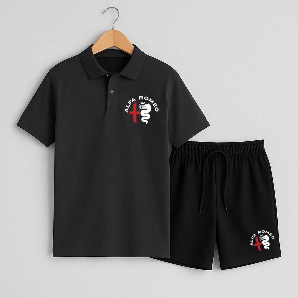 Комплект Поло Teниска и Къси Панталонки Alfa Romeo #1702