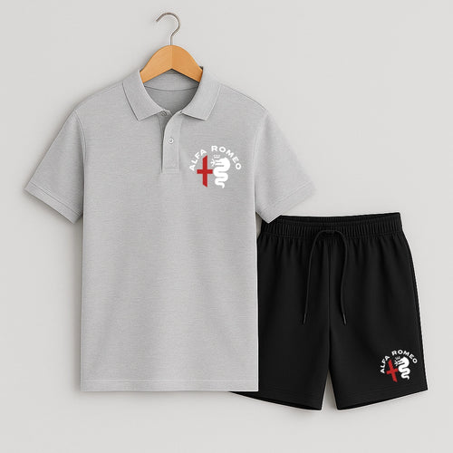 Комплект Поло Teниска и Къси Панталонки Alfa Romeo #1702