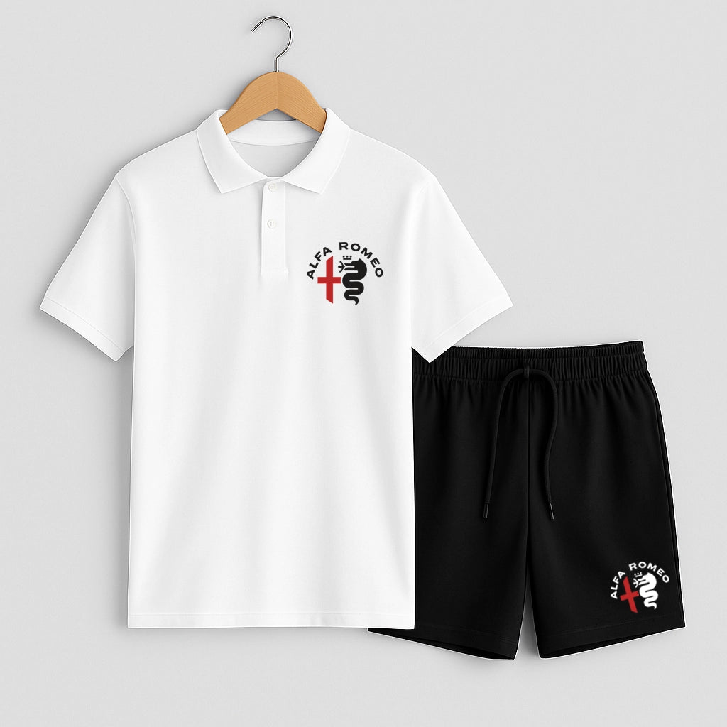 Комплект Поло Teниска и Къси Панталонки Alfa Romeo #1702
