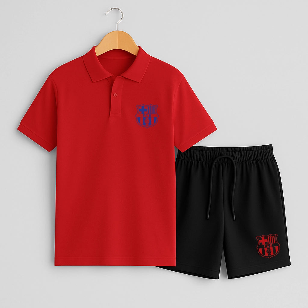 Комплект Поло Teниска и Къси Панталонки Barcelona #951