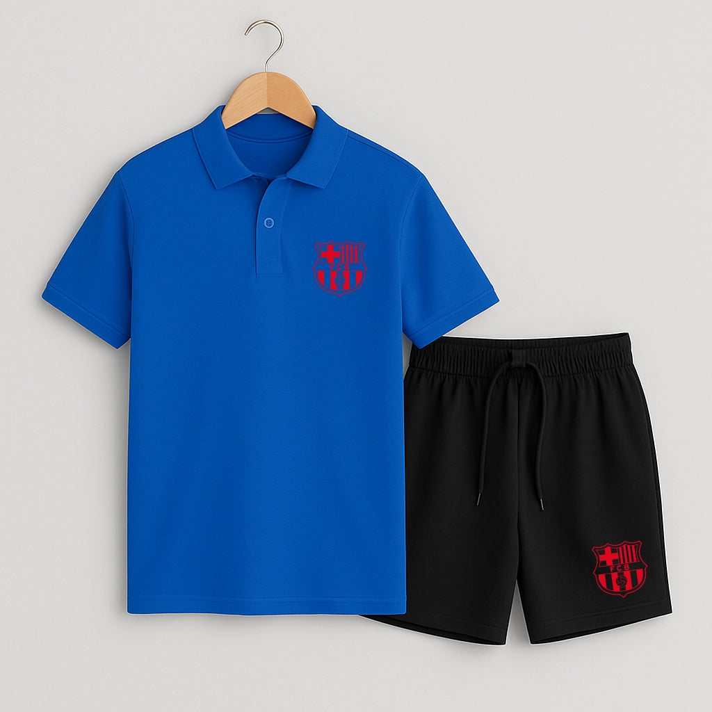 Комплект Поло Teниска и Къси Панталонки Barcelona #951