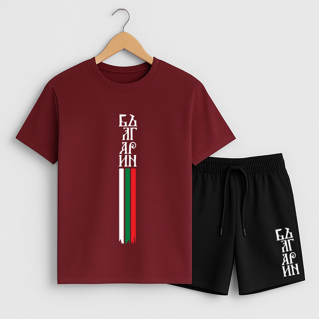 Комплект Тениска и Къси Панталонки България #7557